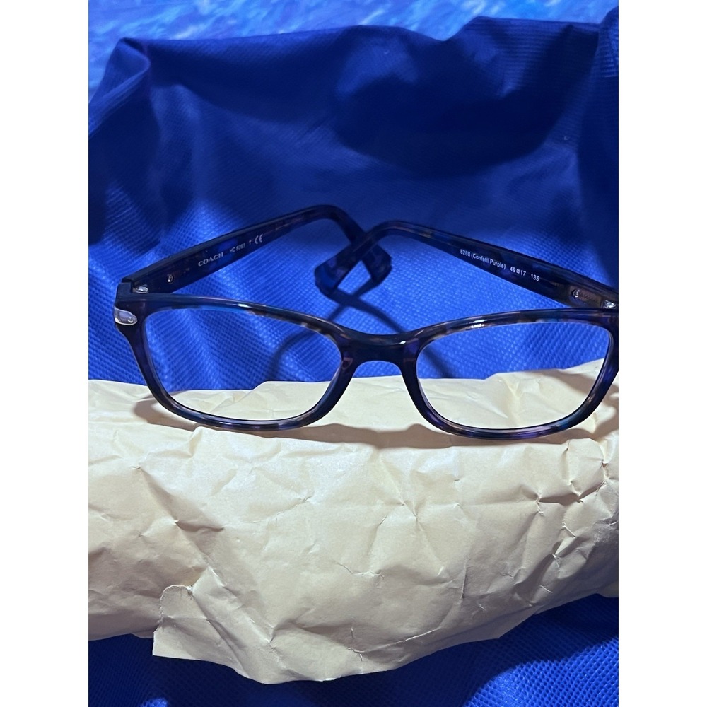 COACH Eyeglasses HC 6065 5288 Confetti Purple 49-17-135 FRAMES ONLY
